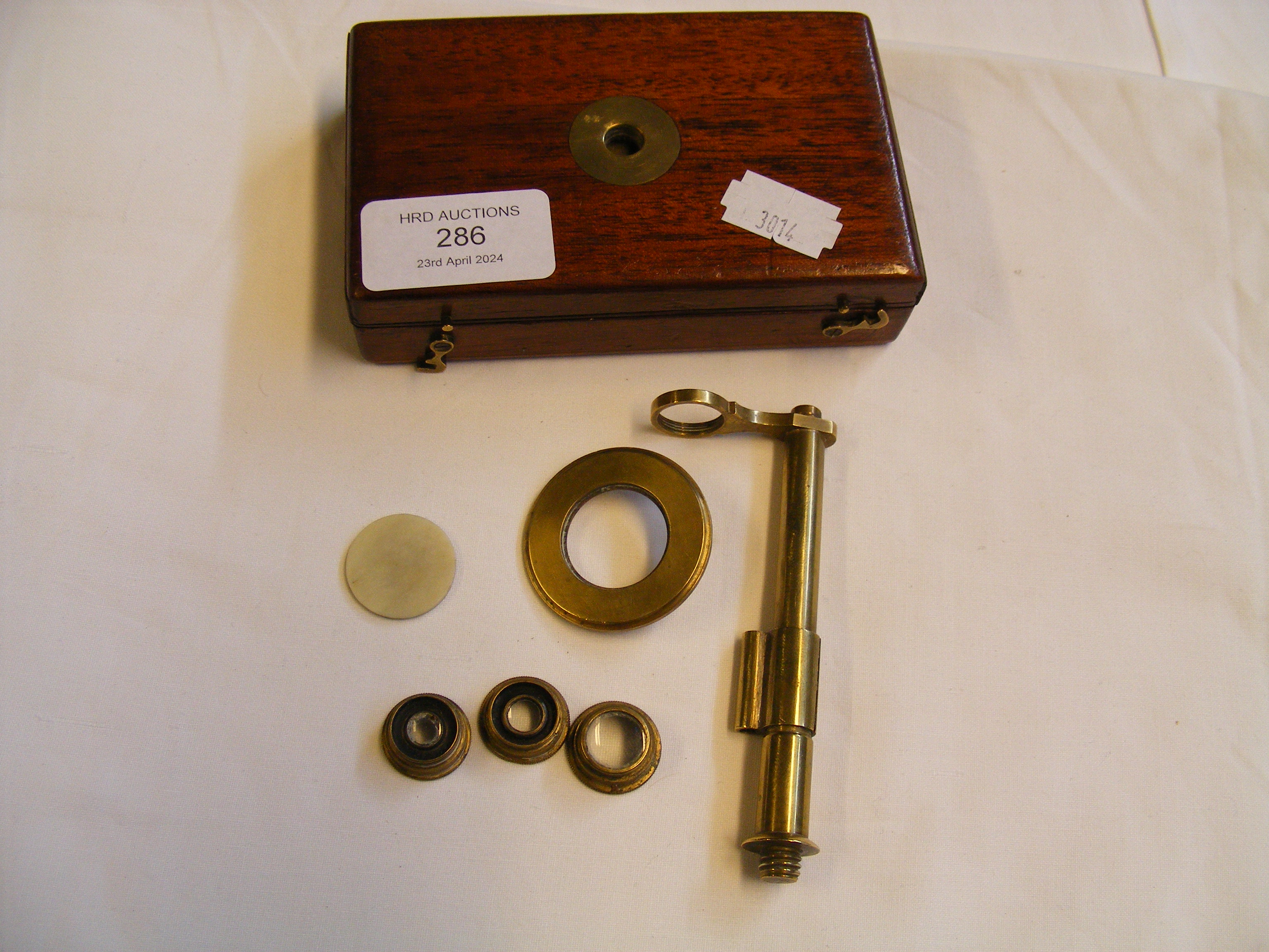 A Victorian pocket microscope with interchangeable - Image 7 of 8