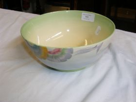 A Clarice Cliff Honeyglaze bowl with floral design