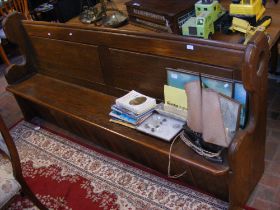 An old church pew - length 216cm