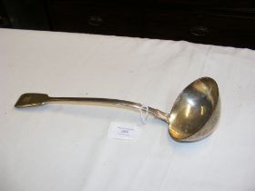 A silver ladle