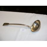 A silver ladle