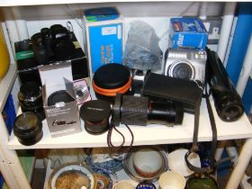 Vintage photographic equipment, including cameras