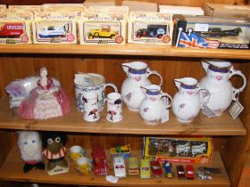 'The Caughley Mask-Head Jug' - set of four, Royal Do