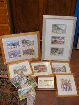 Assorted MARIA WARD prints of Isle of Wight scenes