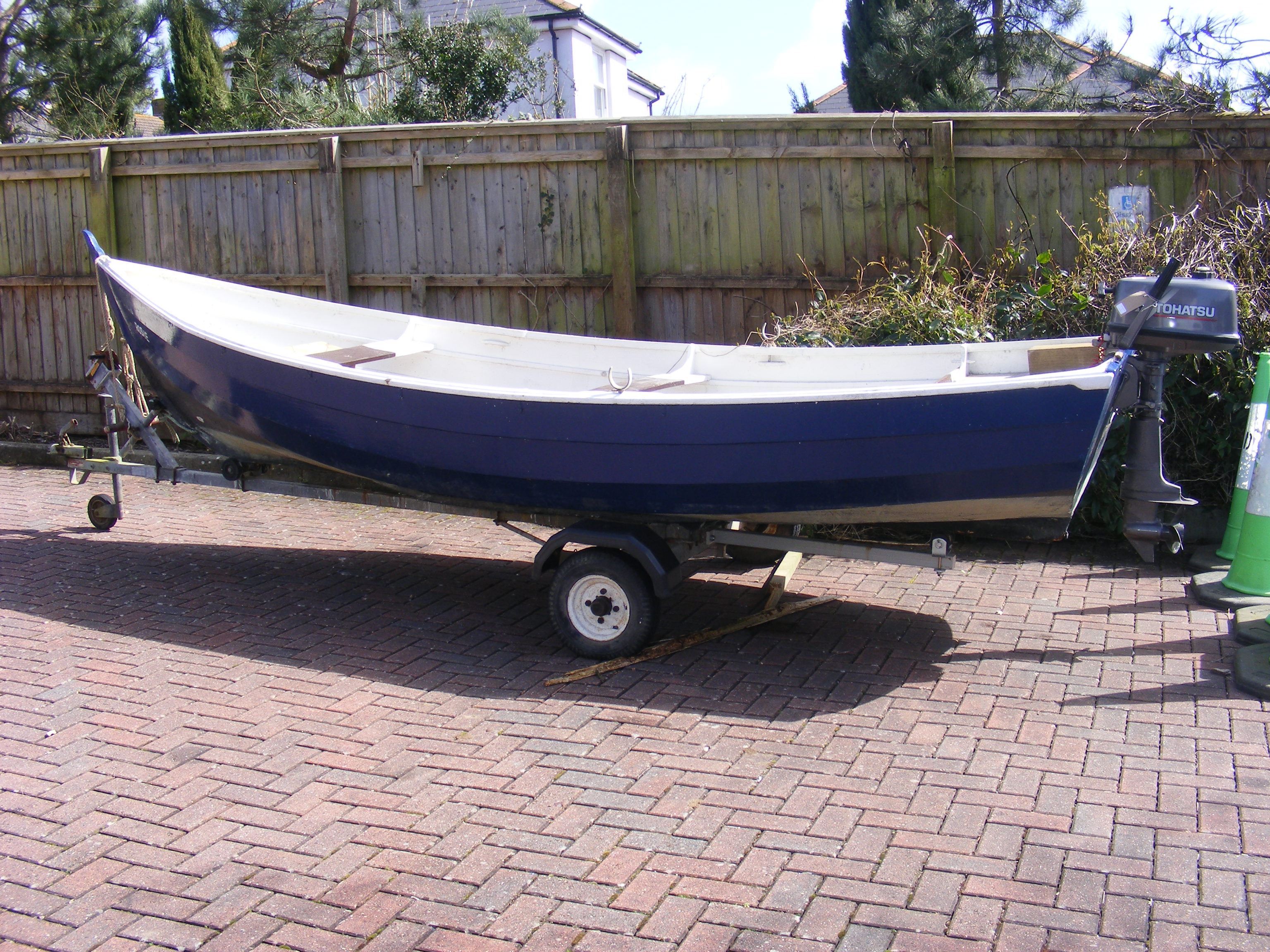 A 5m wooden fishing boat 'Rosie' - with trailer an - Image 2 of 42