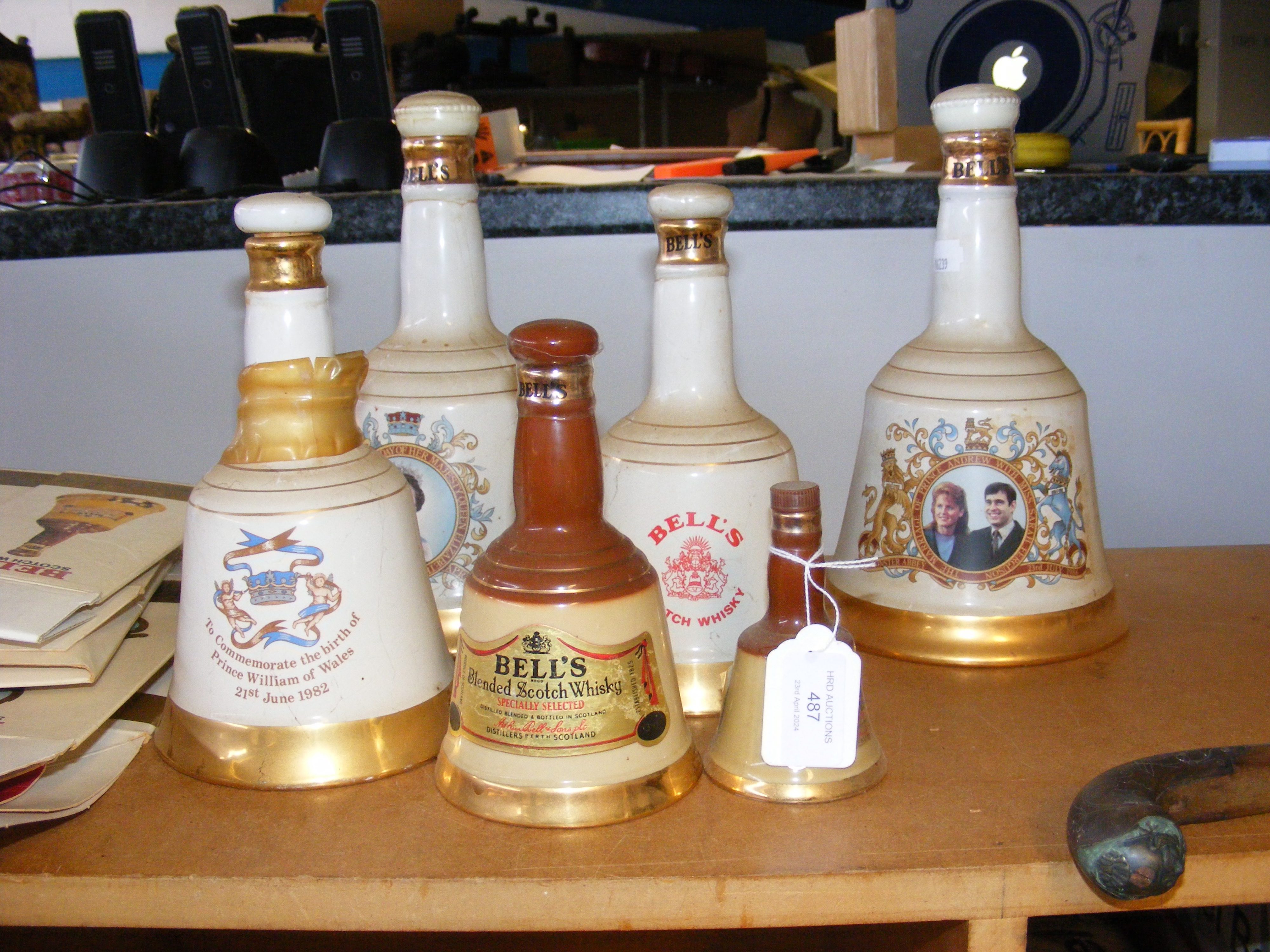 A collection of Bell's Scotch Whisky commemorative