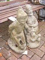 Two garden gnomes