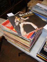 A collection of Elvis Presley vinyl LP records