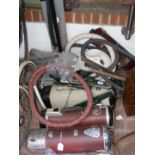 Assorted vintage vacuum cleaners, including Electr