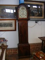 An early 19th century mahogany longcase clock with