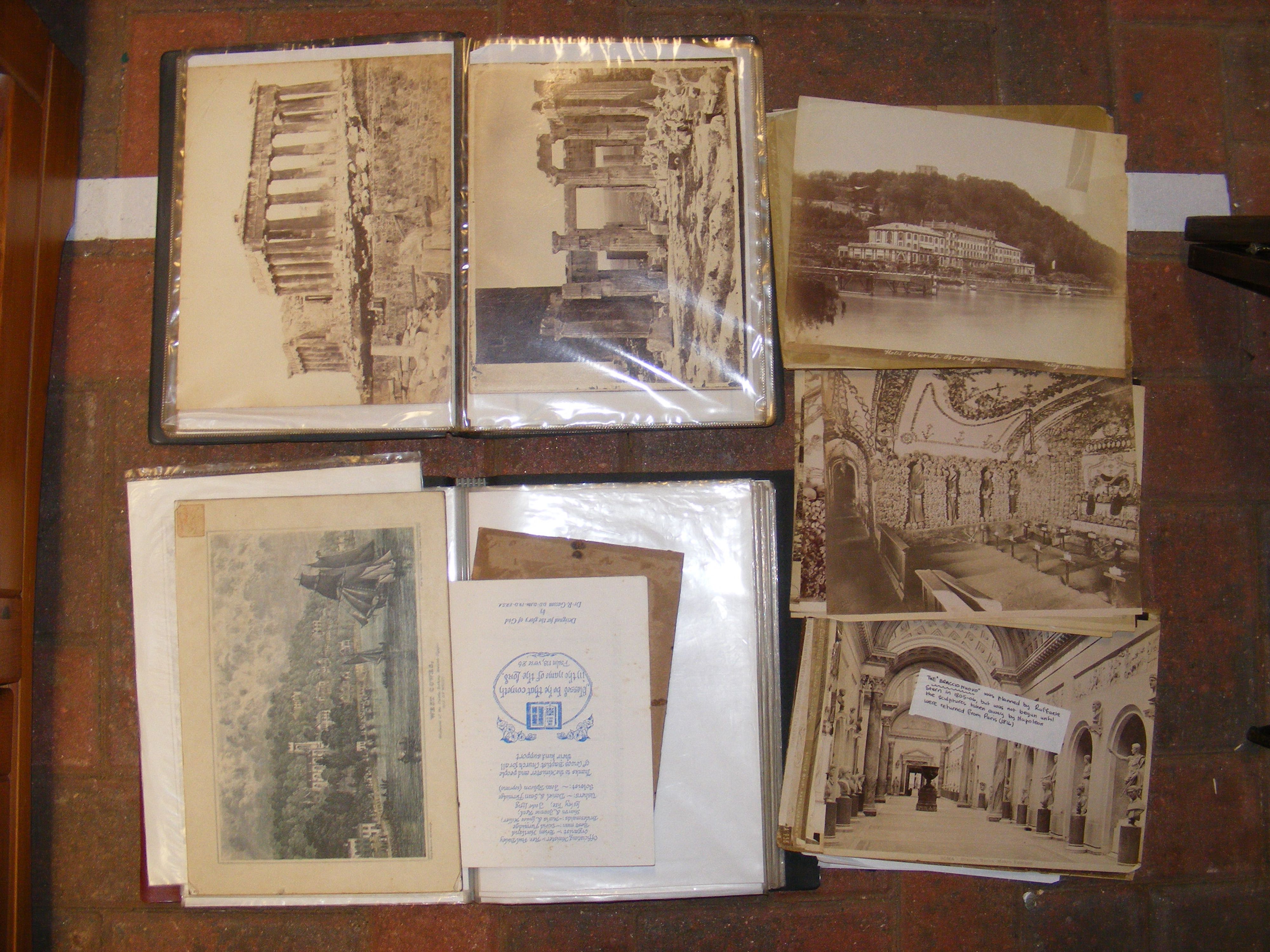 A collection of albumen prints
