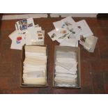 Washed and sorted stamps from Canada, USA, Japan a