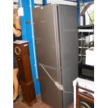 A silver finish Hotpoint fridge freezer