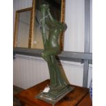 An Art Deco style lamp of female form