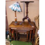 A sundry lot of furniture, including a cane armcha