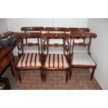 A set of six (4+2) Regency curve back dining chair