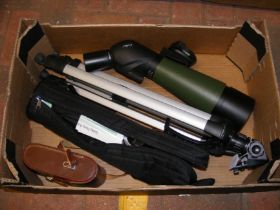 A GoSky 60 x 80mm Spotting Scope and accessories,