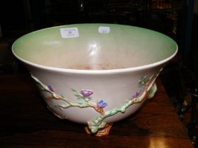 A Clarice Cliff bowl with relief work decoration -