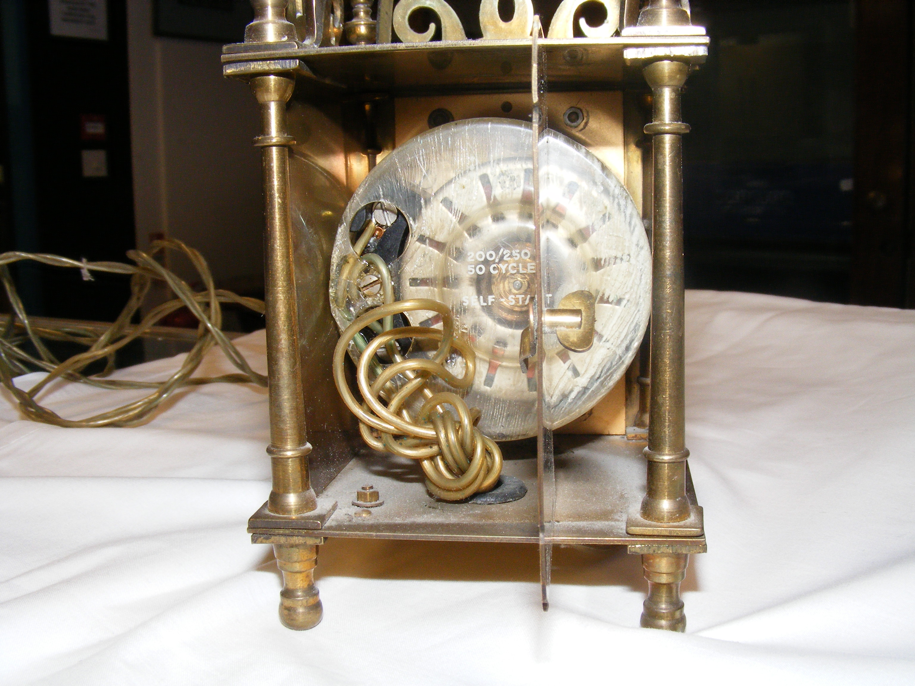 Two domed Skeleton clocks, together with a moon cl - Image 5 of 7