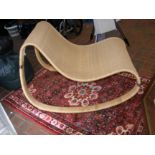 A retro canework rocking chair