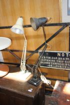 An Anglepoise lamp, possibly from R.M.S Queen Eliz