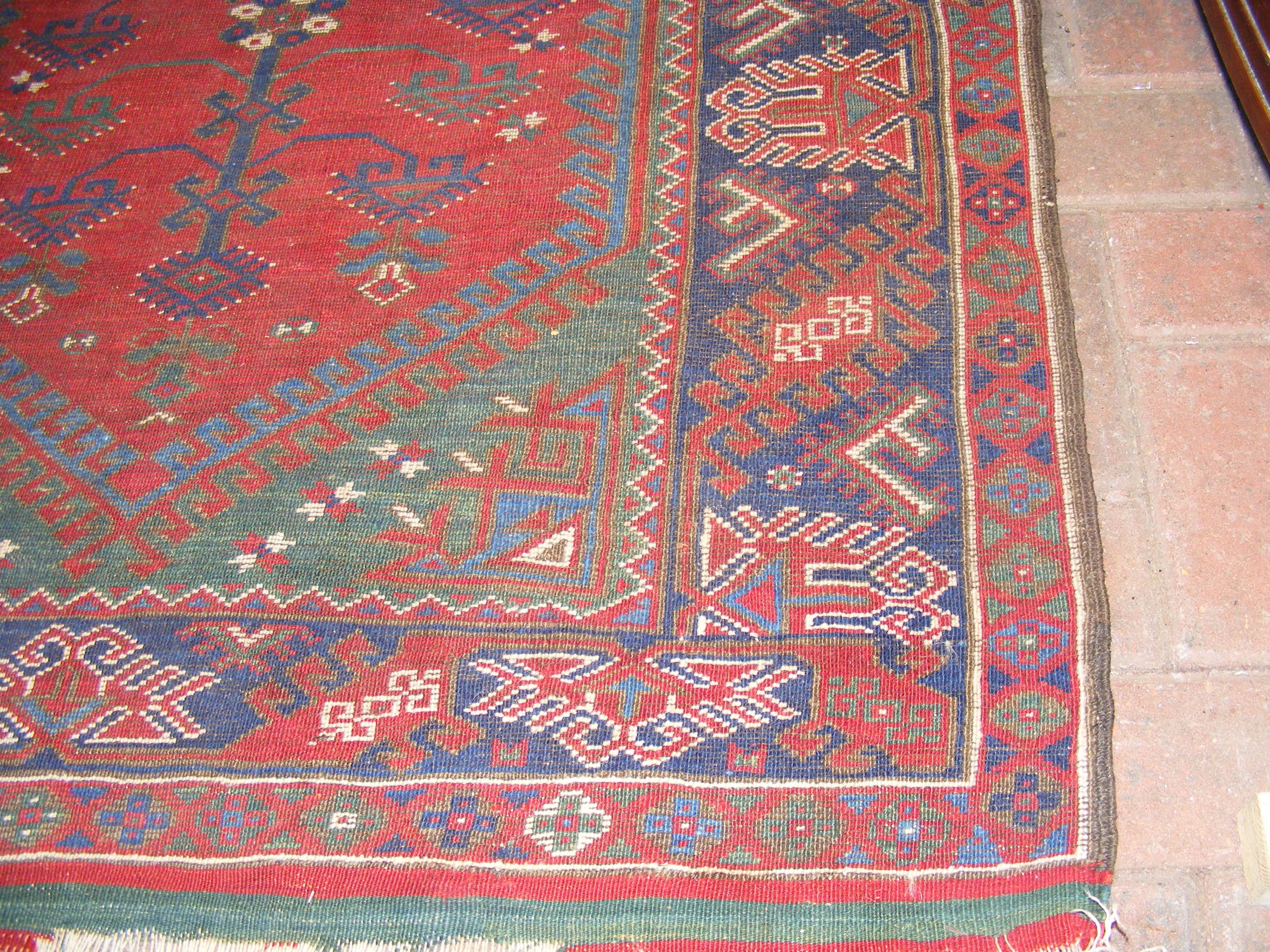 A Middle Eastern rug with geometric border - 150cm - Image 7 of 8