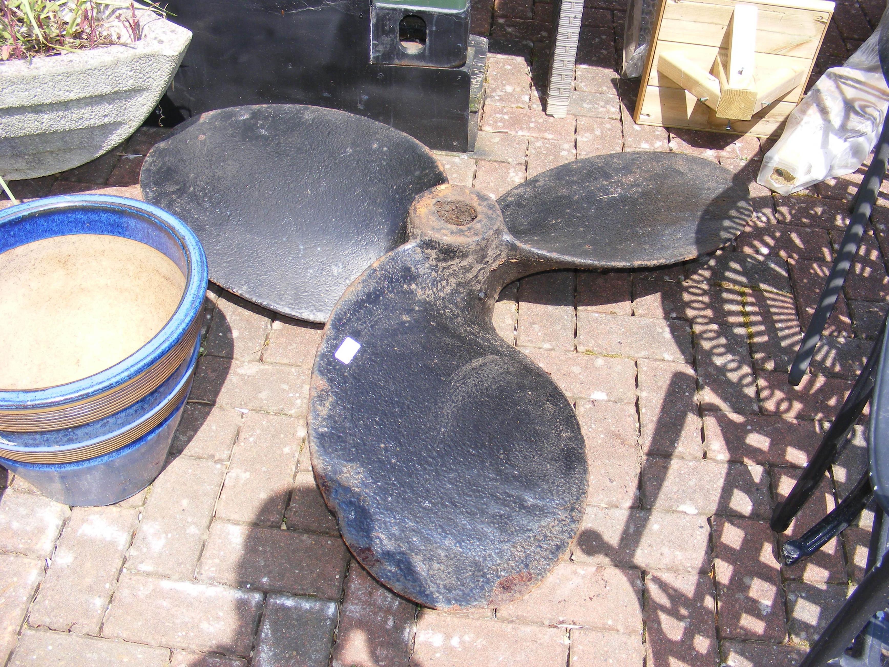 A large ships propeller