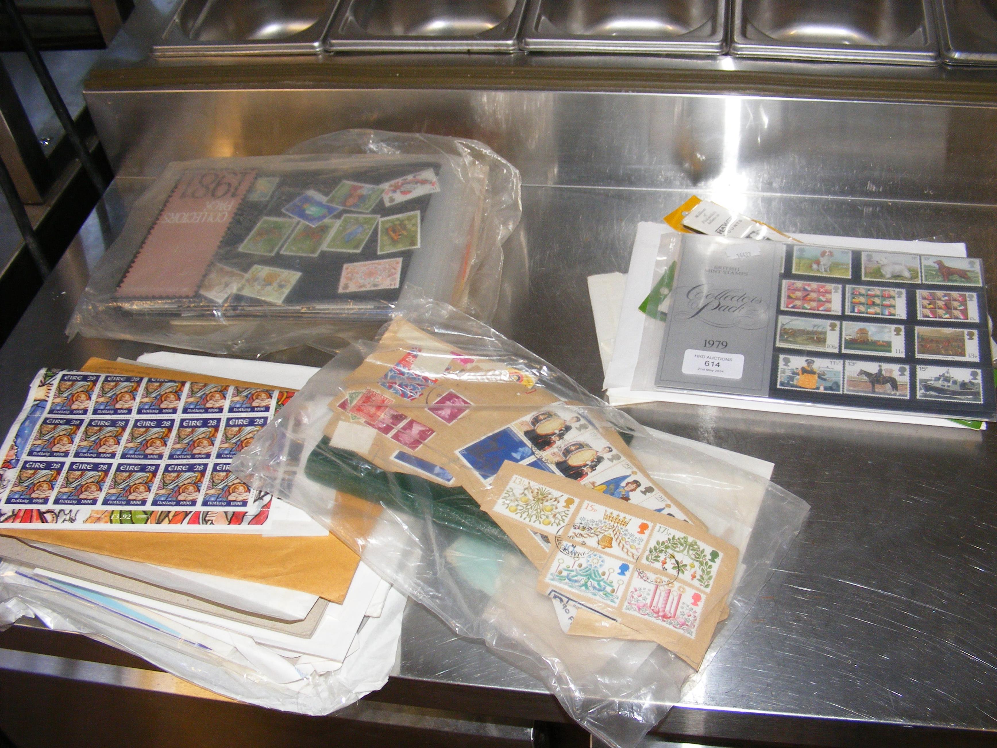 Stamps, collectors packs and loose