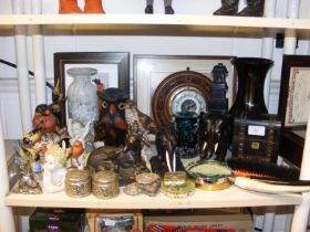 A sundry lot of collectables, including ceramic an