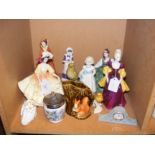 A quantity of collectable ornaments, including Royal Doulton,