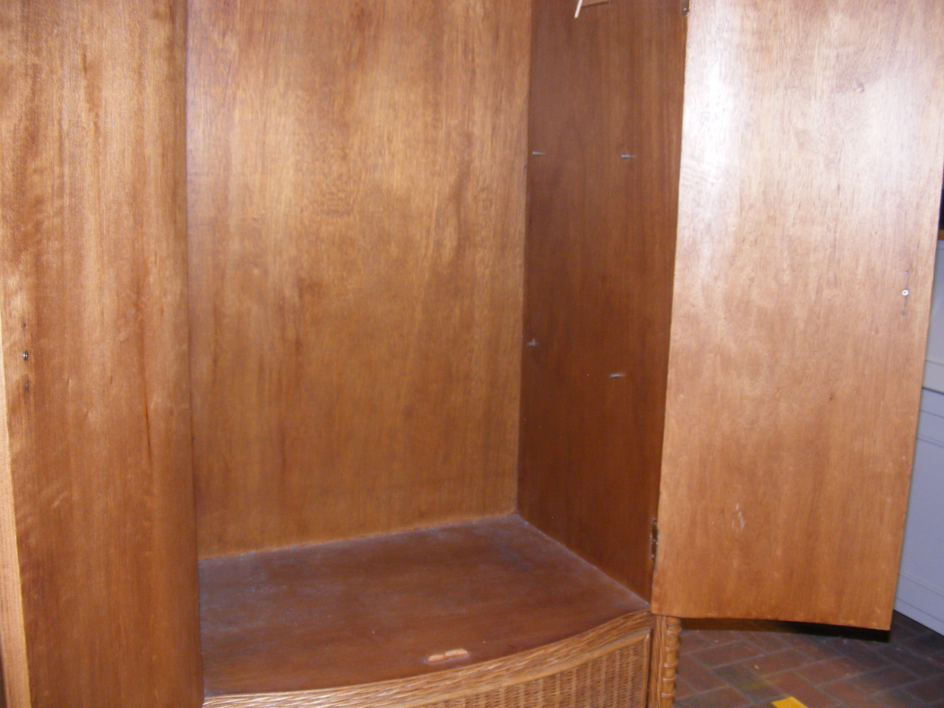A cane and bamboo fronted wardrobe - width 99cm - Image 4 of 8