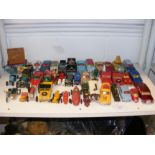 Vintage die cast model vehicles, including many Br