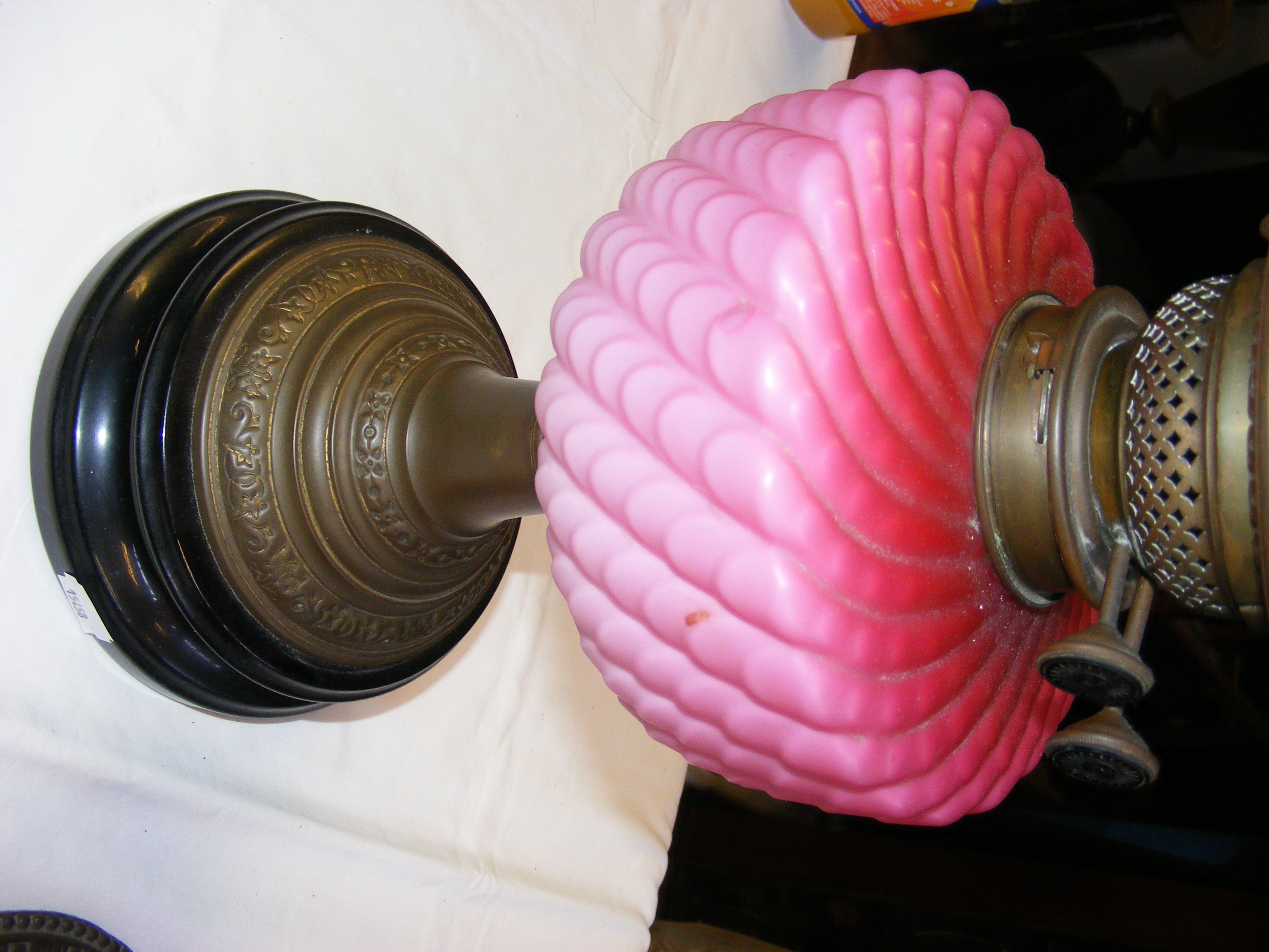 An antique oil lamp and one other - Image 5 of 11