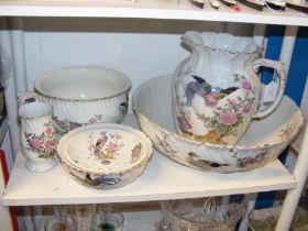 A Limoges French washing set, including jug and bo