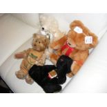 Four collectable Hermann bears including the Austr