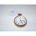 A 9ct gents pocket watch by Benson with separate s