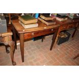 An antique single drawer side table