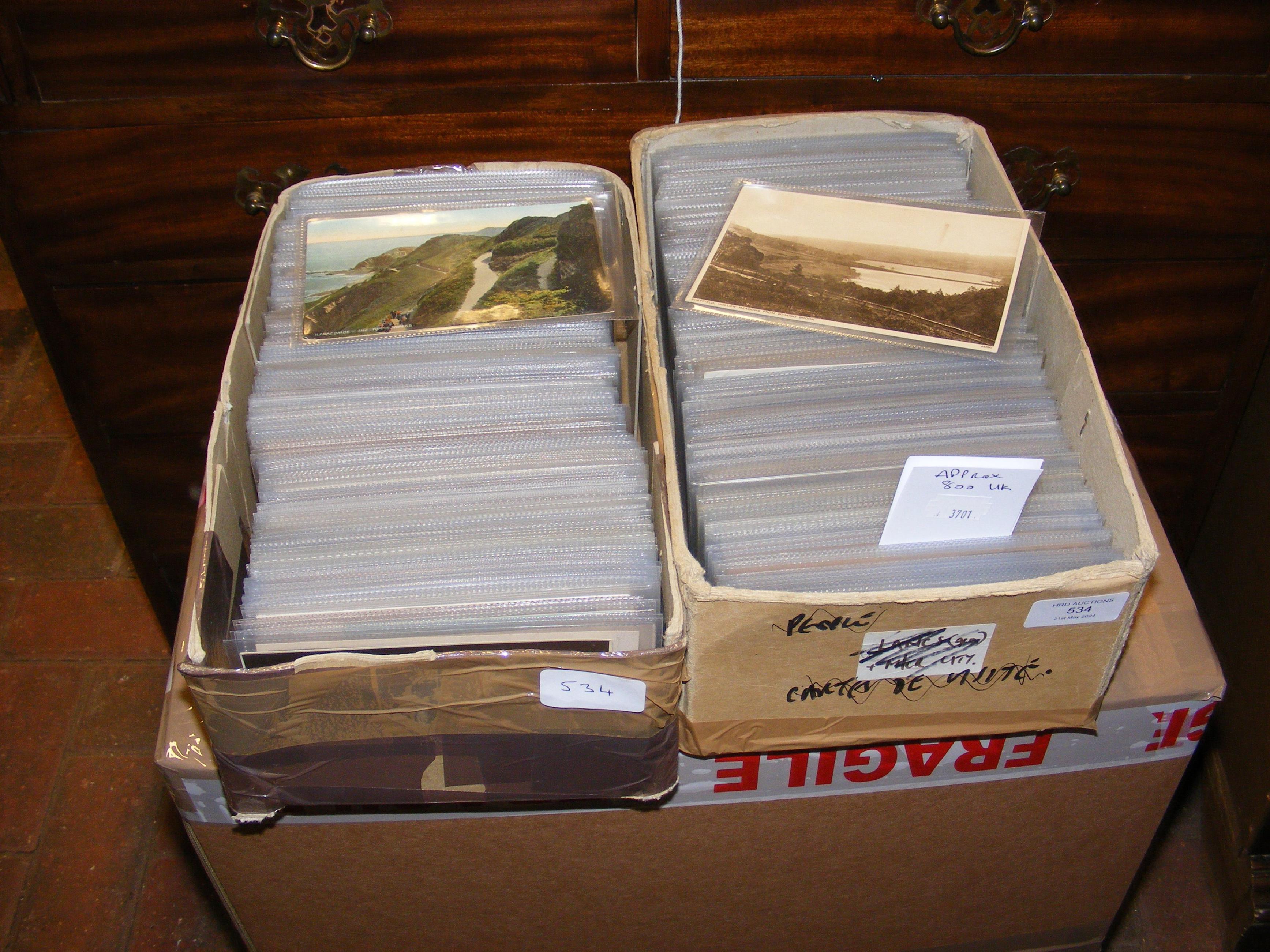 Approx. 800 topographical postcards