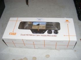 A new boxed dual HD mirror cam video recorder