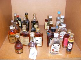 A quantity of brandy, cognac and rum spirit miniat