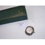 A vintage silver Rolex Oyster wrist watch, the cas