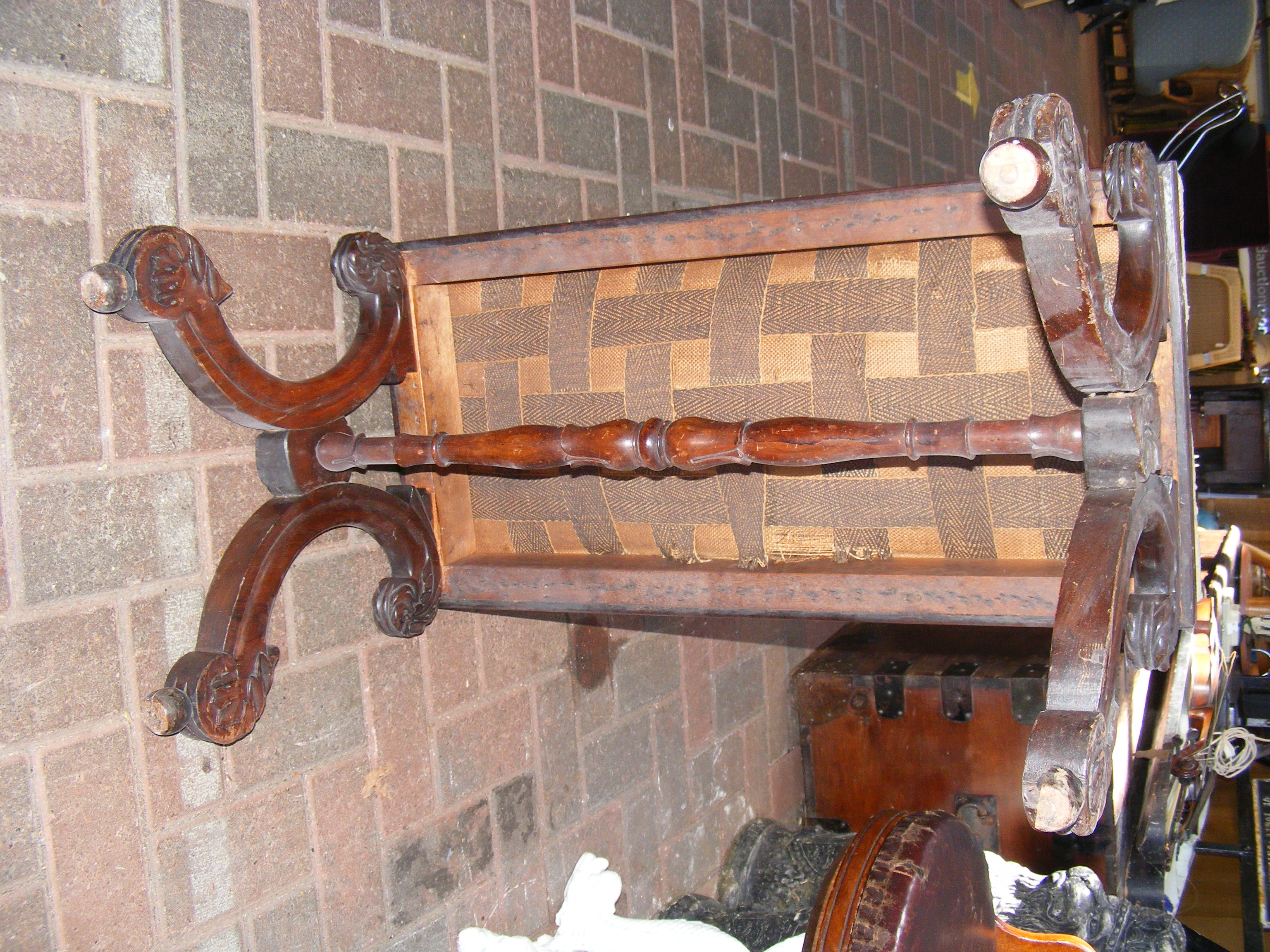 A William IV stool on turned supports - Image 8 of 8