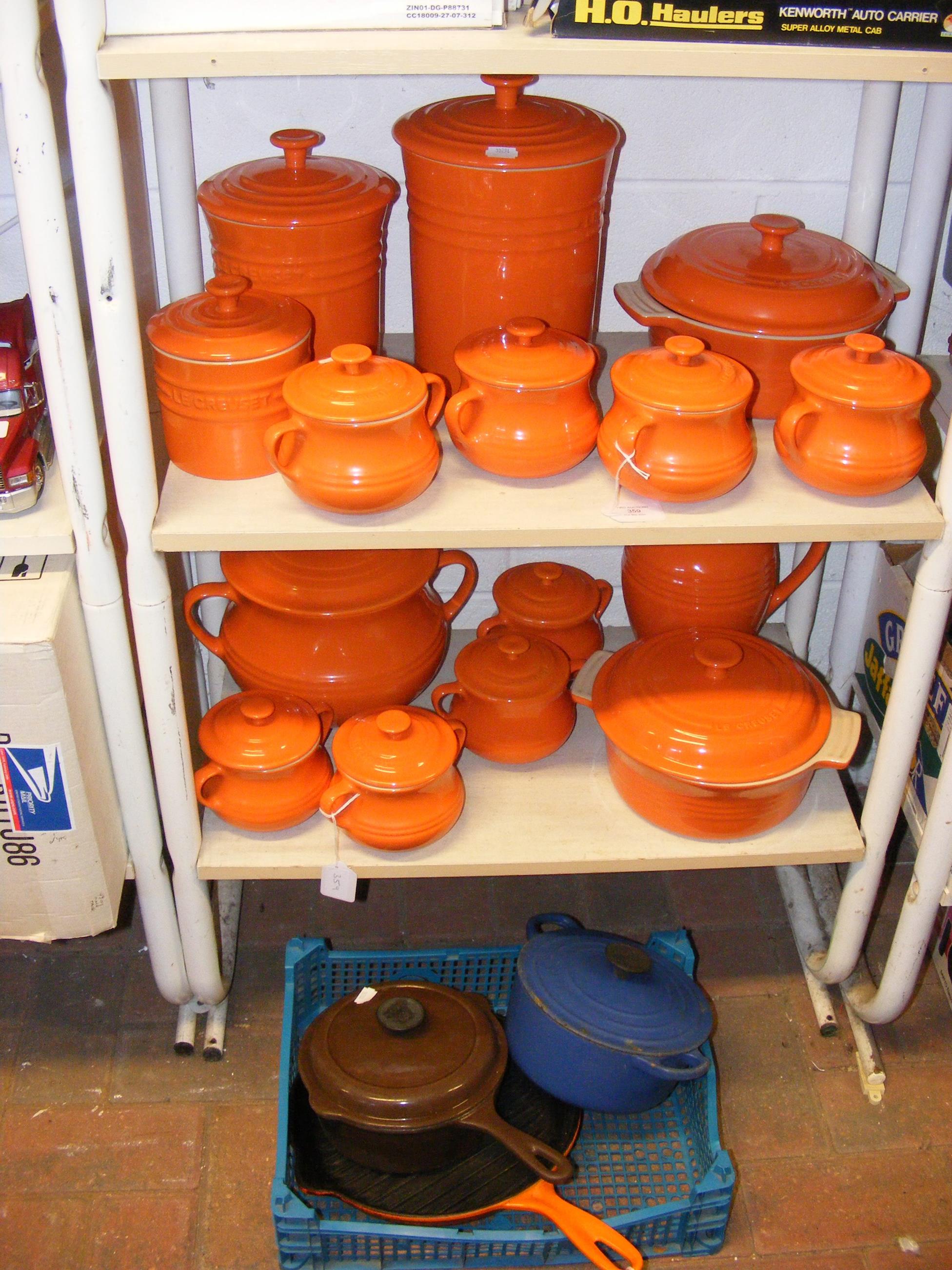 A collection of Le Creuset orange glaze ceramic wa - Image 2 of 5