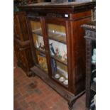 A mahogany glazed bookcase - width 122cm