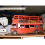 A Tri-ang model red London bus