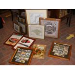 A large quantity of framed pictures including Gran