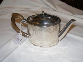 An antique silver tea pot - York, 1780 by John Pri