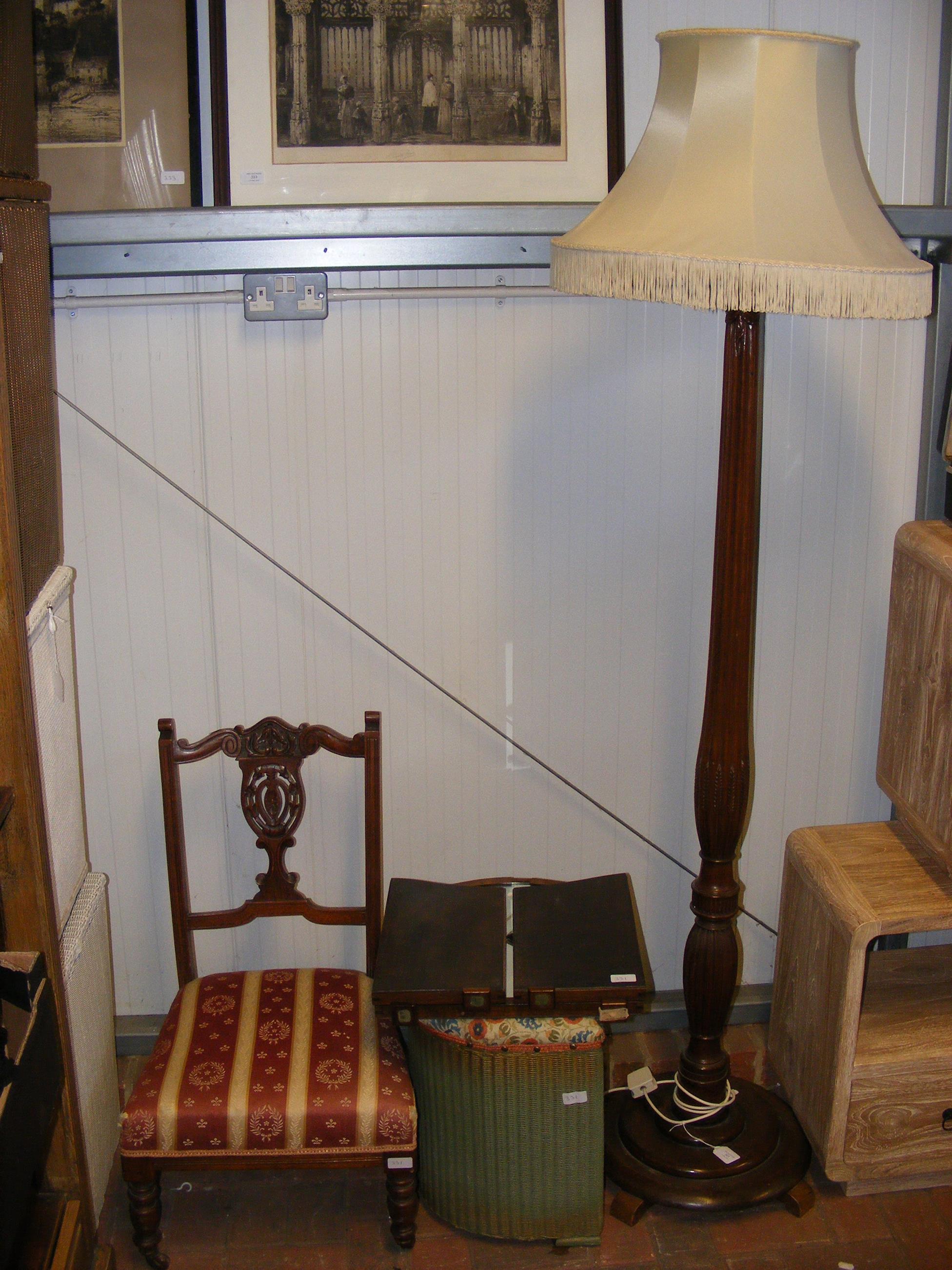 A sundry lot of furniture, including mahogany stan