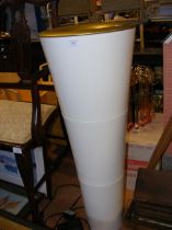 A vintage circa 1980s IKEA 'Fackla' torch / rocket / funnel floor lamp