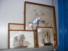 Four original Beken & Son photographs, including '